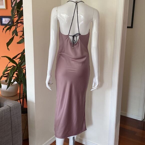 Baby Phat Mauve Cowl Neck Satin Slip Dress Size XS NWT - Picture 7 of 12